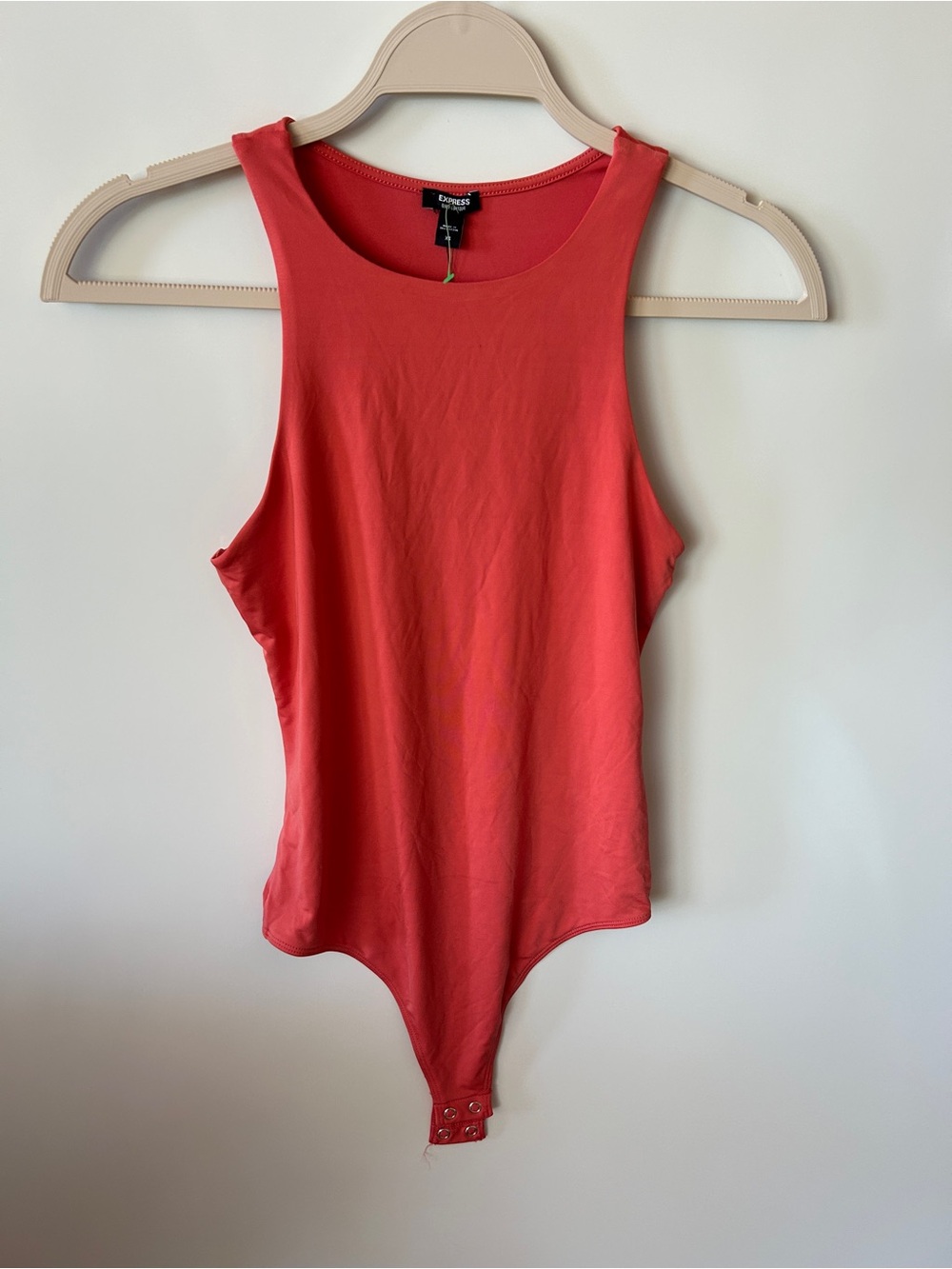 Express Coral-Red Tank Bodysuit